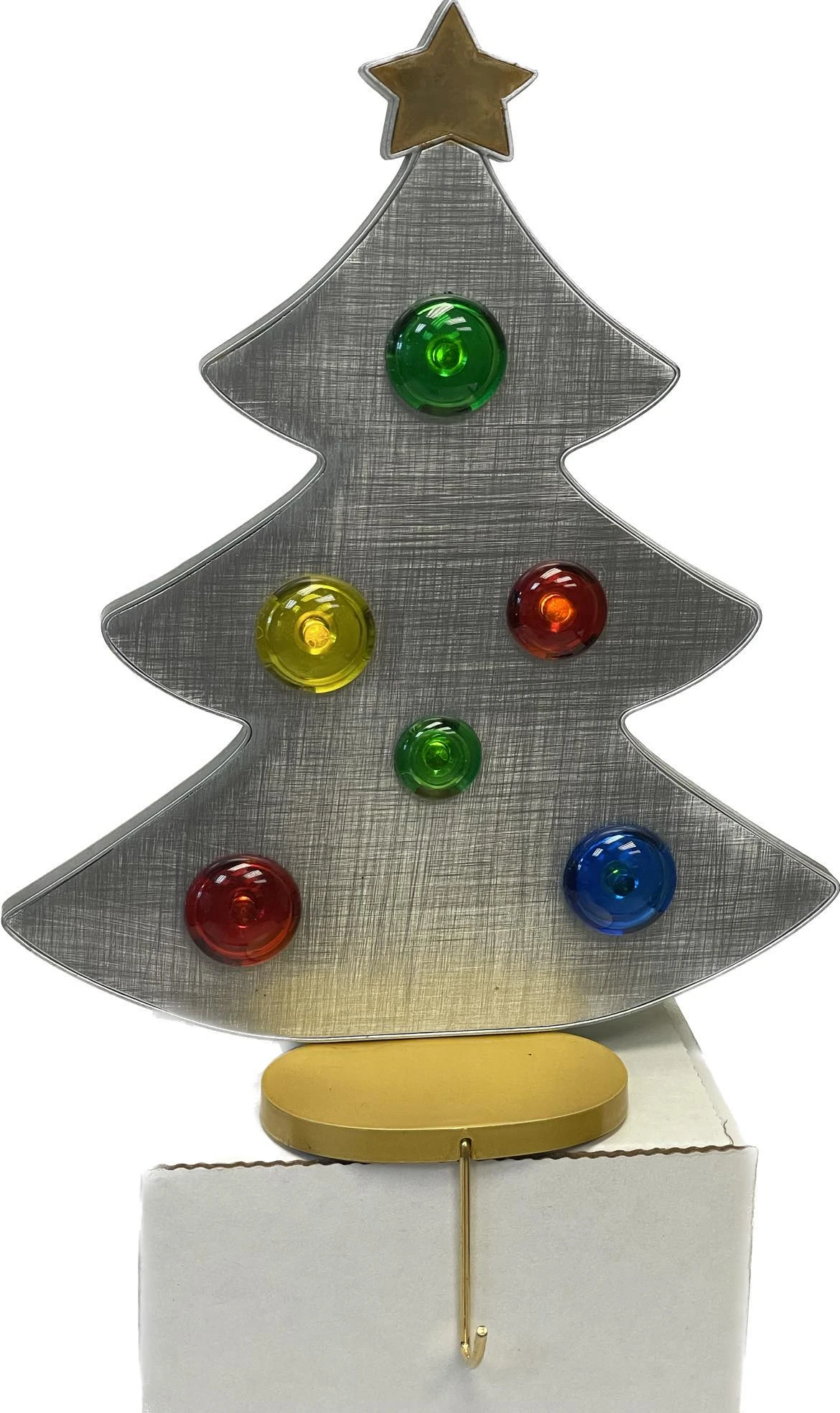 Lighted Silver Tree CANADIAN Rare EXCLUSIVE Stocking Hanger 4 Lighted Silver Tree CANADIAN Rare EXCLUSIVE Stocking Hanger - Image 2