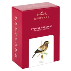 2021 Beauty Of Birds #17 Evening Grosbeak -Hallmark MAGIC Ornaments Shop 11beauty2