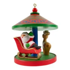 1980 Carousel Series #3 - Santa & Reindeer *Slightly Damaged Box