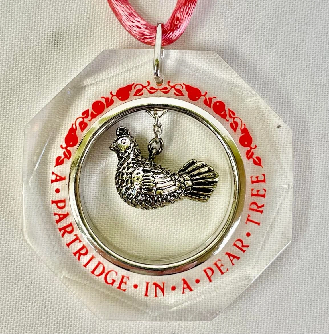 1980 Little Gallery HALLS EXCLUSIVE - Partridge In A Pear Tree- RARE Sterling Silver Crystal Ornament 3 1980 Little Gallery HALLS EXCLUSIVE - Partridge In A Pear Tree- RARE Sterling Silver Crystal Ornament