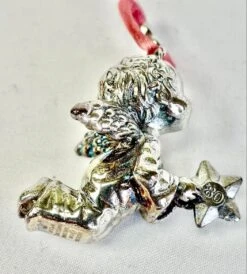 1980 Little Gallery STAR BRIGHT ANGEL .999% PURE SILVER Orn By Mary Hamilton