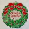 1980 Tiffany Classics 7 1/2" Season's Greetings Wreath Hallmark Sun Catcher