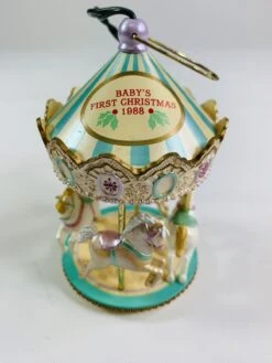 1988 Babys First Christmas - Lighted- *NO MOTION -Hallmark MAGIC Ornaments Shop 1988babycarousel2