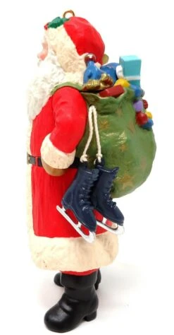 1993 Merry Olde Santa #4 - Santa With Toys & Ice Skates MIB Artist Signed -Hallmark MAGIC Ornaments Shop 1993merry1