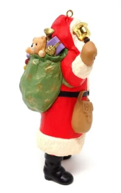 1993 Merry Olde Santa #4 - Santa With Toys & Ice Skates MIB Artist Signed -Hallmark MAGIC Ornaments Shop 1993merry3