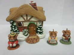 1995 Moustershire Christmas - Miniature Set Of 4 *ARTIST SIGNED By Dill Rhodus