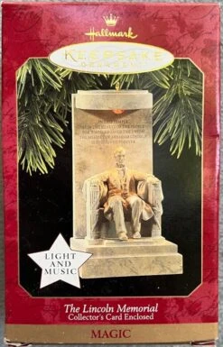 1997 Lincoln Memorial, Light & Music -Hallmark MAGIC Ornaments Shop 1997lincoln