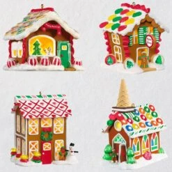 2018 Gingerbread Village Set/4 - Complement To Noelville Series