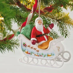 2021 Santa's Sleigh - Fine Porcelain Club Exclusive 9 2021 Santa's Sleigh - Fine Porcelain Club Exclusive -Hallmark MAGIC Ornaments Shop 202120santas20sleigh202