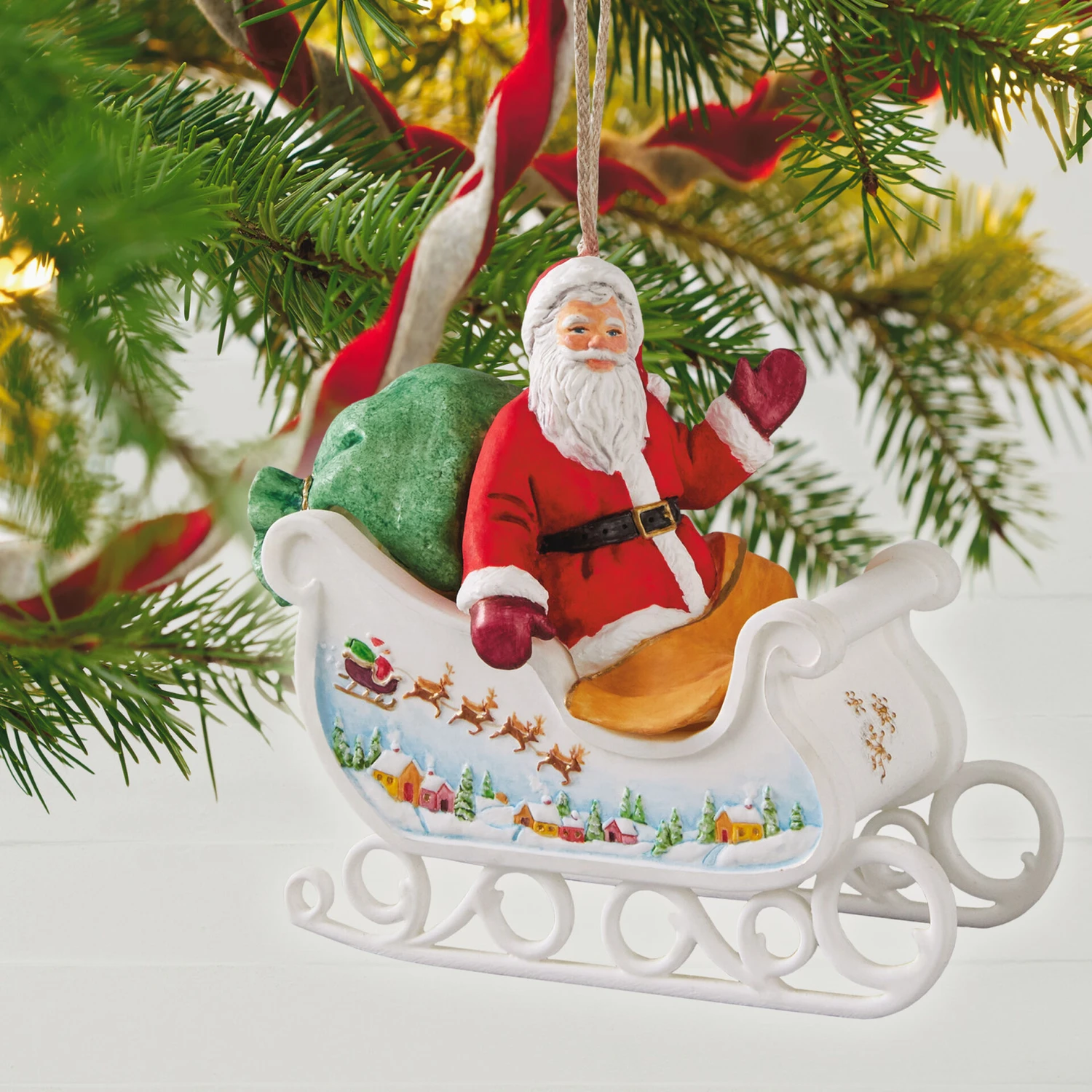 2021 Santa's Sleigh - Fine Porcelain Club Exclusive 6 2021 Santa's Sleigh - Fine Porcelain Club Exclusive - Image 4