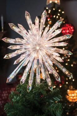 2022 Crystal Tree Topper 50 Lights , 13.5"