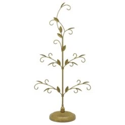 2016 Gold Miniature Ornament Tree - 15.9" - Miniature Twelve Little Days Of Christmas