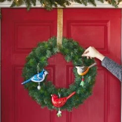2019 Beauty Of Birds Outdoor Bird Ornament Set - Large 7" -Hallmark MAGIC Ornaments Shop 3999qgo3387wreath
