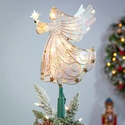 2022 Angel Lighted Tree Topper 11" - Gerson -Hallmark MAGIC Ornaments Shop 91fsxykhm l ac sl1500