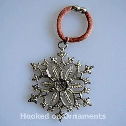 1980 Little Gallery Holiday Snowflake, Crystal & Silver Ornament