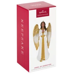 2023 Angel Of Adoration * SHIP JULY 17 8 2023 Angel Of Adoration * SHIP JULY 17 -Hallmark MAGIC Ornaments Shop White and Gold Angel Keepsake Ornament 1999QSM7857 04