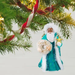 2021 Father Christmas -African American -Hallmark MAGIC Ornaments Shop africanamerican father christmas keepsake ornament 2499qsm7852 02