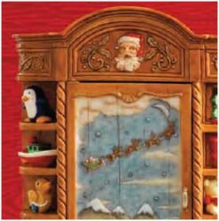 2010 Santa's Armoire - Brown - Artist Signed By Terri Steiger -Hallmark MAGIC Ornaments Shop armoirecl3 1