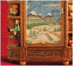 2010 Santa's Armoire - Brown - Artist Signed By Terri Steiger -Hallmark MAGIC Ornaments Shop armoirecl4 1