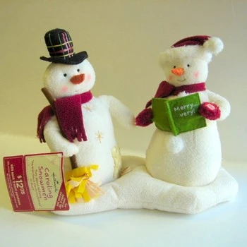 2003 Caroling Snowmen - #1 Plush Musical Tabletopper - No Tags 3 2003 Caroling Snowmen - #1 Plush Musical Tabletopper - No Tags