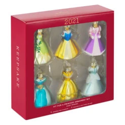2022 Disney Princess Fit For A Princess Ornament Set Of 6 -Hallmark MAGIC Ornaments Shop disney princess dresses fit for a princess glass 2