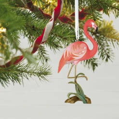 2021 Beauty Of Birds Fancy Flamingo - Special Ed -Hallmark MAGIC Ornaments Shop fancy flamingo keepsake ornament 1799qgo2392 02