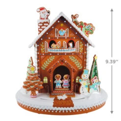 2022 Deck The Gingerbread House 10" TABLETOP -Hallmark MAGIC Ornaments Shop gingerbread house tabletop decoration with music light motion 1qfm3365 03
