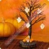 Lighted Halloween Tree With 5 Ghosts