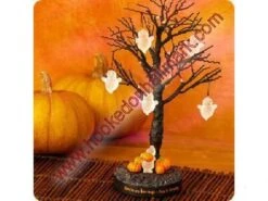 Lighted Halloween Tree With 5 Ghosts