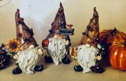 2022 Harvest Gnome TRIO - 6.1" Figurines By Gerson - JUST ARRIVED -Hallmark MAGIC Ornaments Shop harvestgnomes2