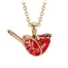 Hallmark Christmas Cardinal Gold Pendant Necklace - Inspired By 2015 Northern Cardinal Ornament -Hallmark MAGIC Ornaments Shop hm200813