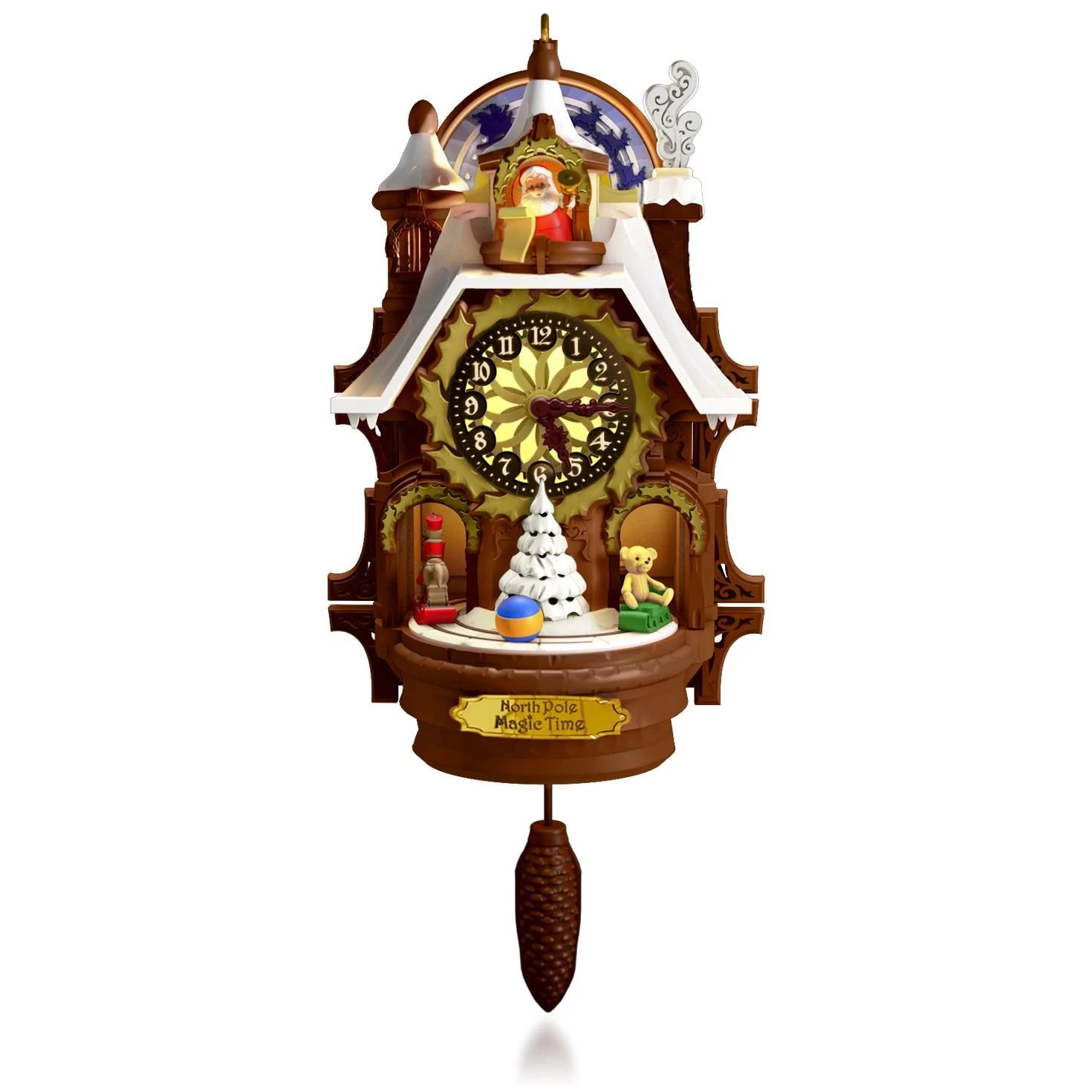 2015 Santa's Magic Cuckoo Clock - LIGHT,MOTION & SOUND Ornament 3 2015 Santa's Magic Cuckoo Clock - LIGHT,MOTION & SOUND Ornament