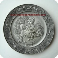 1989 Christmas Pewter Plate #13/final - The Miracle Of Christmas - RARE By Mary Hamilton