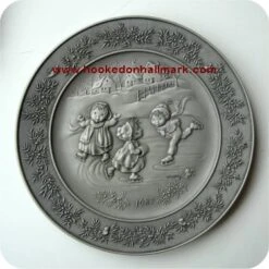 1987 Christmas Pewter Plate #11 - Love Grows In Every Heart By Mary Hamilton