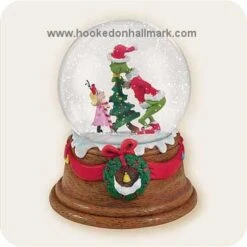 2006 Santy Claus And Cindy Lou Who Snow Globe, Dr. Seuss - HARD TO FIND!