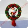 Della Robia Wreath - SANTA Stocking Hanger -Hallmark MAGIC Ornaments Shop qsh8113
