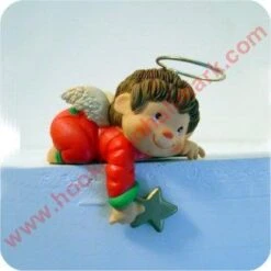 Angel With Gold Star - Stocking Hanger