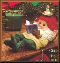 1987 Storytime Elf - Stocking Hanger