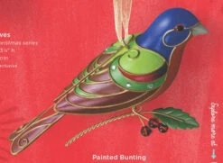 2012 Beauty Of Birds #8 Painted Bunting -Hallmark MAGIC Ornaments Shop qx8101a