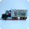2003 Here Comes Santa Big Rig REPAINT, GREEN *Damaged Box -Hallmark MAGIC Ornaments Shop qx8167c144 2