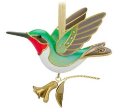 2014 Beauty Of Birds #10 Hummingbird -Hallmark MAGIC Ornaments Shop qx9123r