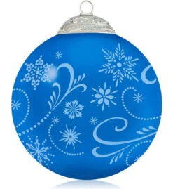 2014 Christmas Commemorative #2, Royal Blue - Damaged Box -Hallmark MAGIC Ornaments Shop qx9223r