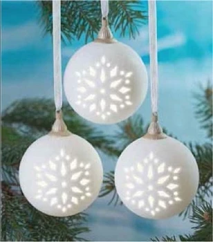2011 Wonder And Light, Pierced Ball Ornament Set Of 3 - Hard To Find! 3 2011 Wonder And Light, Pierced Ball Ornament Set Of 3 - Hard To Find!