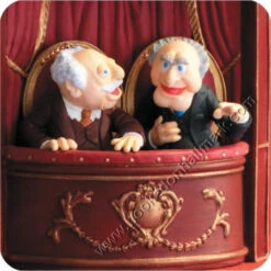 2008 Statler And Waldorf, Muppet Show *Slightly Damaged Box -Hallmark MAGIC Ornaments Shop qxi2184close 1