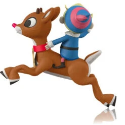2014 Rudolph The Red Nosed Reindeer W/Hermey The Elf -Hallmark MAGIC Ornaments Shop qxi2703r