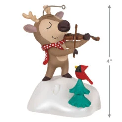 2023 Festive Fiddler MUSICAL "March" From "The Nutcracker Suite" By Tchaikovsky *SHIPS OCT 16 -Hallmark MAGIC Ornaments Shop reindeer playing violin musical keepsake ornament 2199qgo2937 03