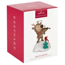 2023 Festive Fiddler MUSICAL "March" From "The Nutcracker Suite" By Tchaikovsky *SHIPS OCT 16 -Hallmark MAGIC Ornaments Shop reindeer playing violin musical keepsake ornament 2199qgo2937 04
