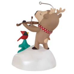 2023 Festive Fiddler MUSICAL "March" From "The Nutcracker Suite" By Tchaikovsky *SHIPS OCT 16 -Hallmark MAGIC Ornaments Shop reindeer playing violin musical keepsake ornament 2199qgo2937 06