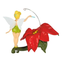 2023 Disney Tinker Bell Pixie Dusted Poinsettia *Ships OCT 16 -Hallmark MAGIC Ornaments Shop tinker bell on flower keepsake ornament 2099qxd6637 06