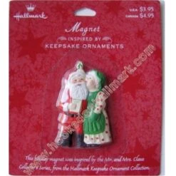 Mr And Mrs Claus Magnet - On Card